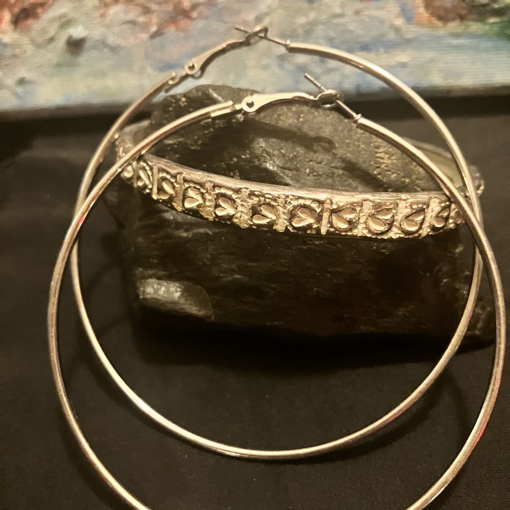 Elegant Silver Hoop Earrings